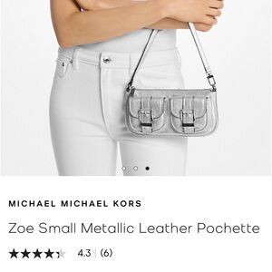 Michael Kors Metallic Silver Shoulder Bag